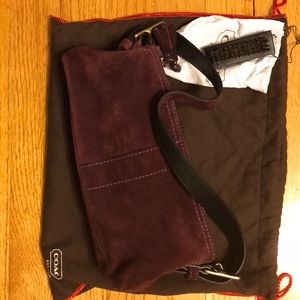 Mini Suede Coach bag